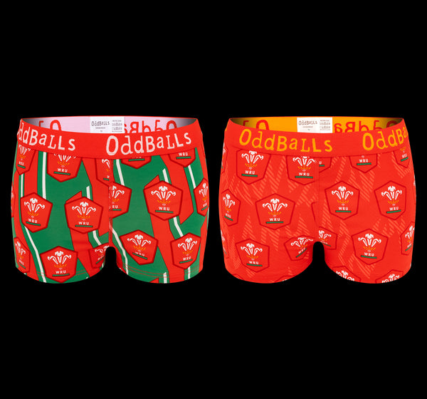 Welsh Rugby Union Bundle - Ladies Boxer Shorts 2 Pack Bundle