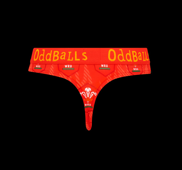 Welsh Rugby Union Flames - Ladies Thong