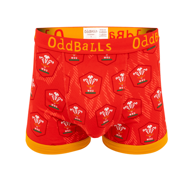 Welsh Rugby Union Flames - Mens Boxer Shorts