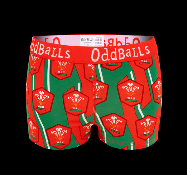 Welsh Rugby Union Bundle - Ladies Boxer Shorts 2 Pack Bundle