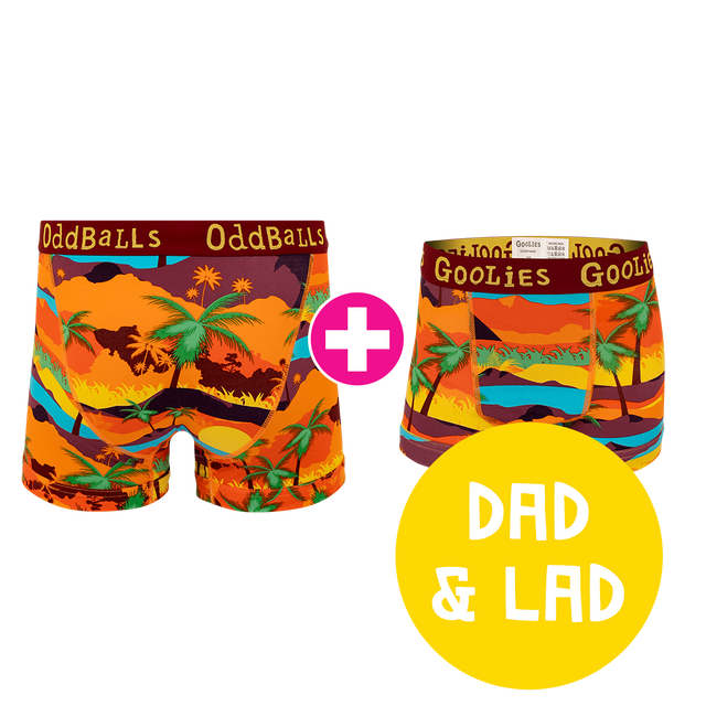 Waikiki Dad & Lad Bundle - Mens Boxer Shorts & Kids Boxer Shorts Bundle