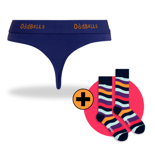 03 Month Pre-Paid: CLASSIC Subscription - Ladies Thong & Free Socks - Monthly Subscription