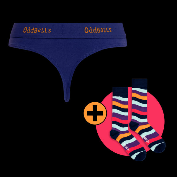 12 Month Pre-Paid: CLASSIC Subscription - Ladies Thong & Free Socks - Monthly Subscription