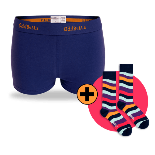 06 Month Pre-Paid: CLASSIC Subscription - Ladies Boxer Shorts & Free Socks - Monthly Subscription