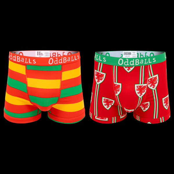 FA Wales Bundle - Mens Boxer Shorts 2 Pack