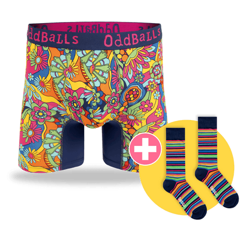 06 Month Pre-Paid: Mens Bamboo Boxer Shorts & Free Socks - Monthly Subscription