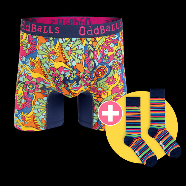 06 Month Pre-Paid: Mens Bamboo Boxer Shorts & Free Socks - Monthly Subscription