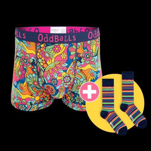 03 Month Pre-Paid: Mens Boxer Shorts & Free Socks - Monthly Subscription