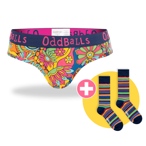 06 Month Pre-Paid: Ladies Brief & Free Socks - Monthly Subscription [G2]