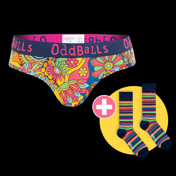 06 Month Pre-Paid: Ladies Brief & Free Socks - Monthly Subscription [G2]