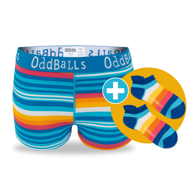 12 Month Pre-Paid: Ladies Boxer Briefs & Free Socks - Monthly Subscription [G2]