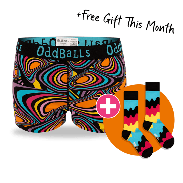 12 Month Pre-Paid: Ladies Boxer Briefs & Free Socks - Monthly Subscription [G2]