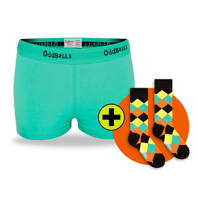 06 Month Pre-Paid: CLASSIC Subscription - Ladies Boxer Briefs & Free Socks - Monthly Subscription