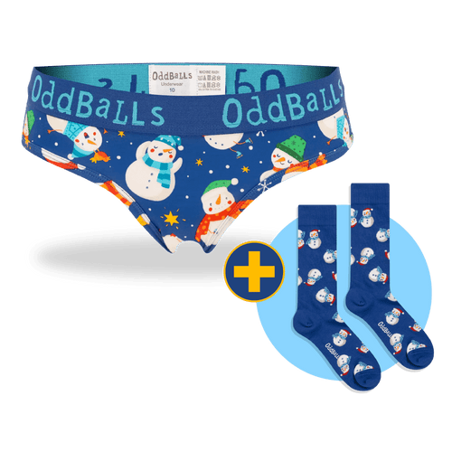 Snowman Bundle - Ladies Brief + Socks Bundle