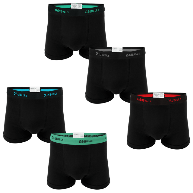 Black Classics Bundle - Mens Boxer Shorts 5 Pack Bundle