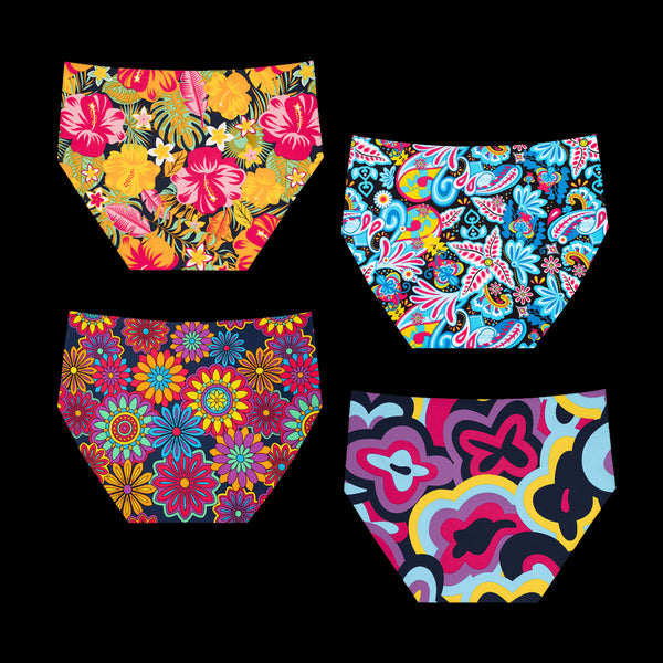 Blooming Bundle - Ladies Seamless Full Briefs 4 Pack Bundle