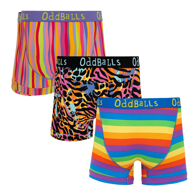 Multicolour - Mens Boxer Shorts 3 Pack Bundle