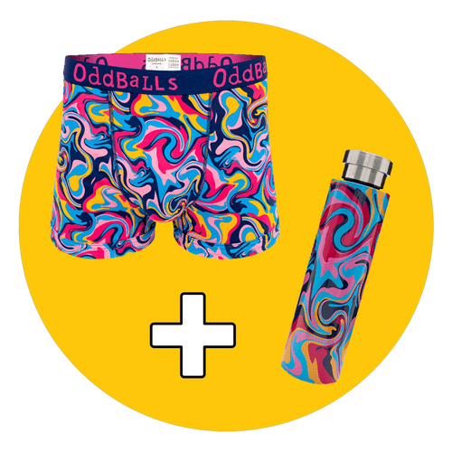 Ripple - Mens Boxer Shorts & Water Bottle Bundle