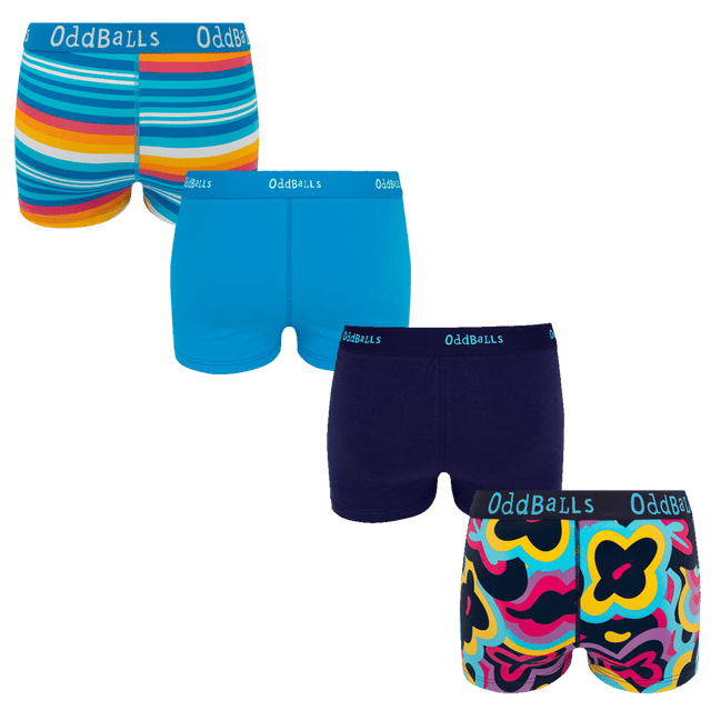 Sapphire Bundle - Ladies Boxer Shorts 4 Pack Bundle