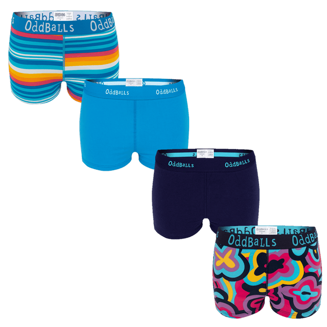 Sapphire Bundle - Ladies Boxer Shorts 4 Pack Bundle