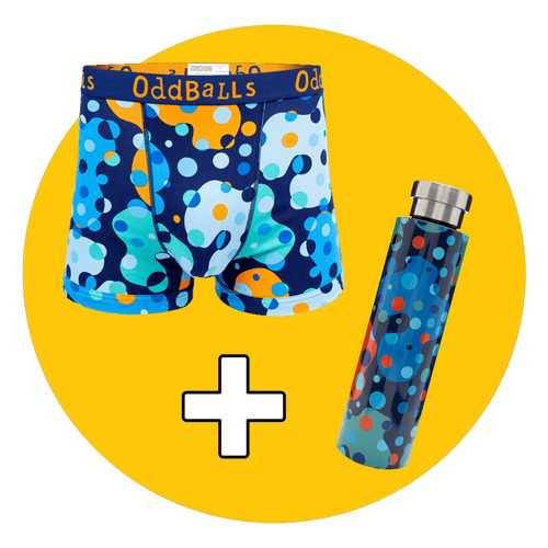 Space Balls - Mens Boxer Shorts & Water Bottle Bundle