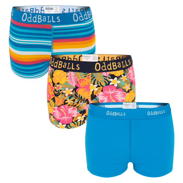 Sunset Bundle - Ladies Boxer Shorts 3 Pack Bundle