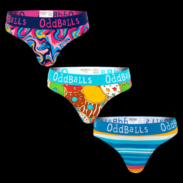 Sweet Treats Bundle - Ladies Thong 3 Pack Bundle