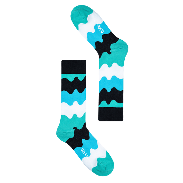 Black Waves - Socks Size 1-2