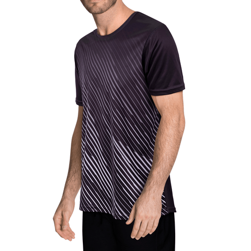 Zig Zag – Schwarz / Grau – Flex Fit – Trainings-T-Shirt für Herren