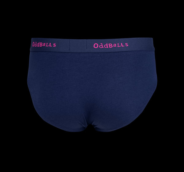 Navy & Magenta - Mens Briefs