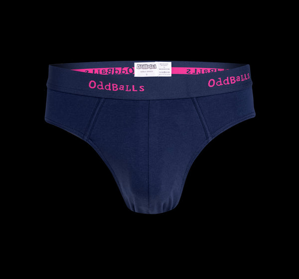 Navy & Magenta - Mens Briefs