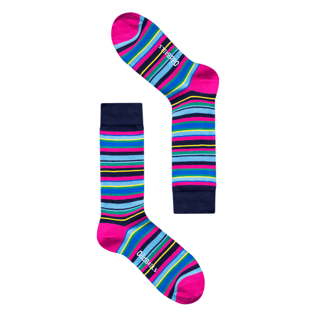 Navy Lines - Socks Size 1-2