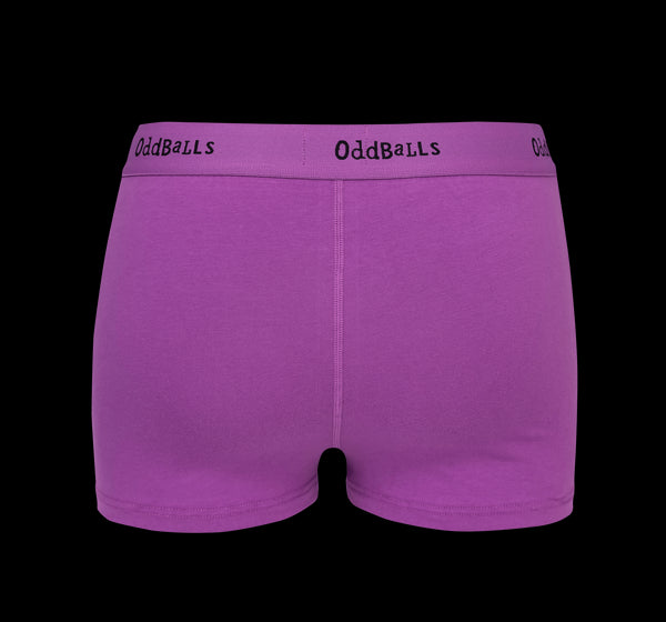 Purple & Black - Ladies Boxers