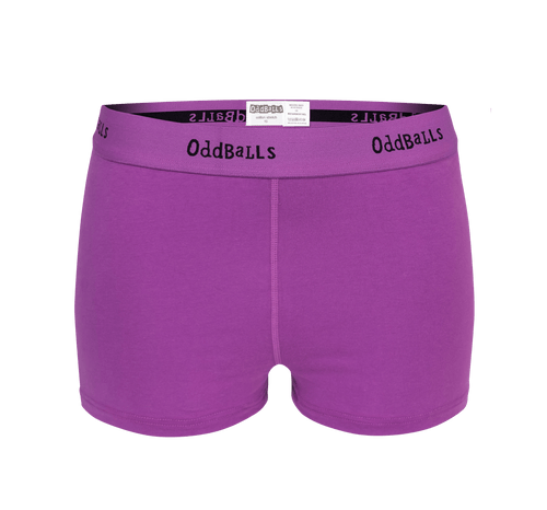 Lila & Schwarz - Damen Boxershorts 