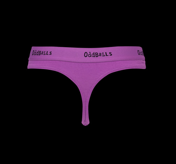 Purple & Black - Ladies Thong