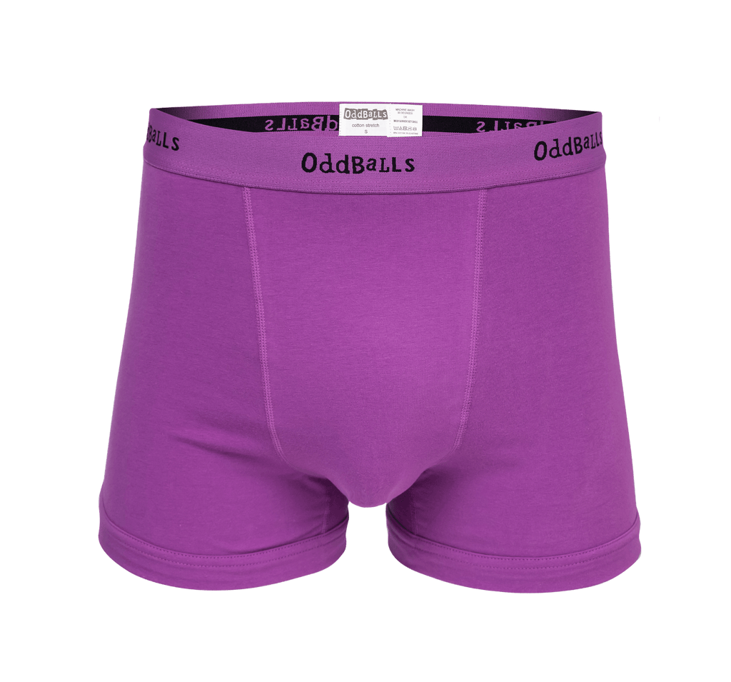 Purple And Black Mens Boxer Shorts
