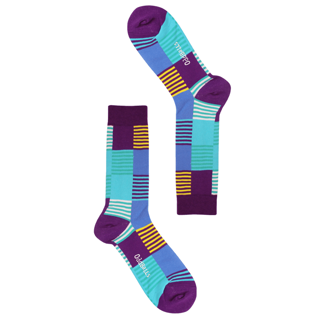 OddBalls - Purple Blocks - Socks