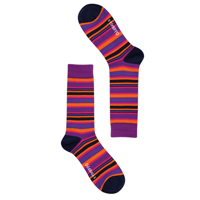 Purple Lines - Socks Size 1-2
