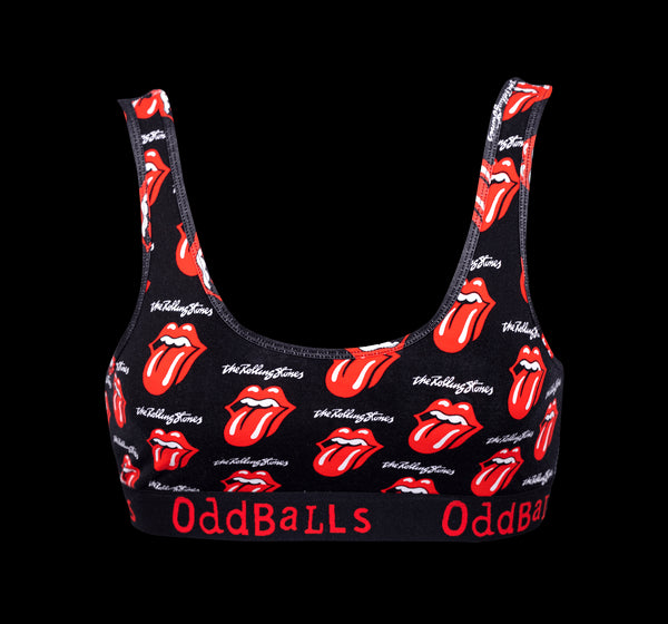 The Rolling Stones - Black - Ladies Bralette