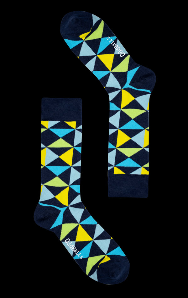 Yellow Triangles - Socks Size 1-2