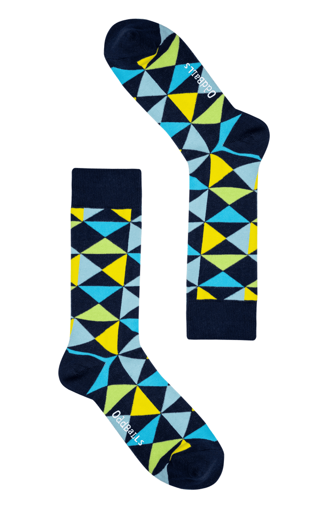 Yellow Triangles - Socks Size 1-2
